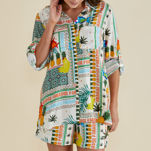 BETTY BASICS Mills Shirt in Paradise Print