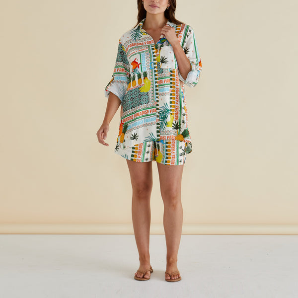 BETTY BASICS Mills Shirt in Paradise Print