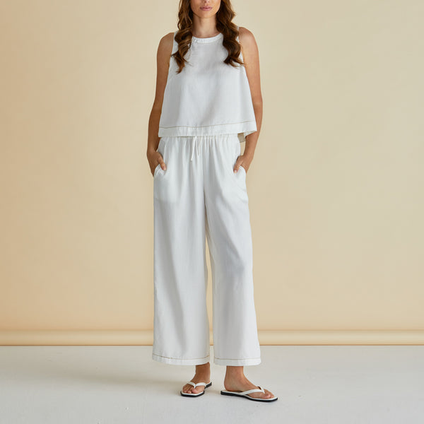BETTY BASICS Copacabana Relax Pant in White