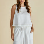 BETTY BASICS Copacabana Shell Top in White