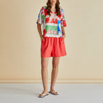 BETTY BASICS Scarlett Shirt in Seashell Print