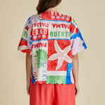 BETTY BASICS Scarlett Shirt in Seashell Print