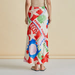 BETTY BASICS Brooke Bias Skirt in Seashell Print