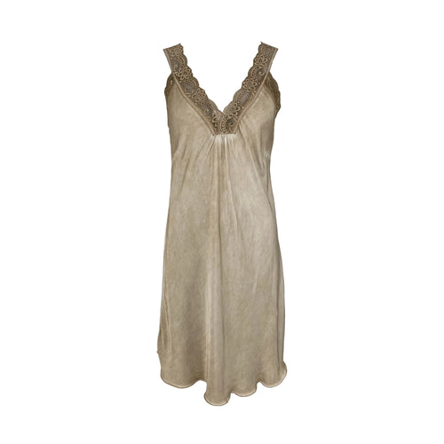 BLACK COLOUR BCBea Lace Top Slip Dress in Champagne