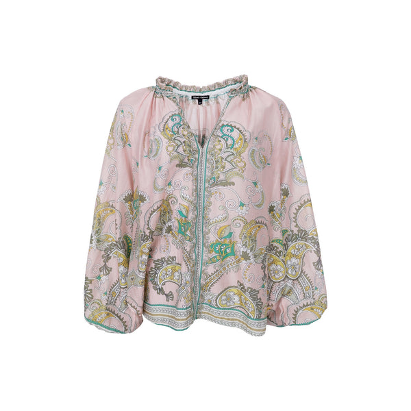 BLACK COLOUR BCBetty Oversize Paisley Print Blouse in Rose