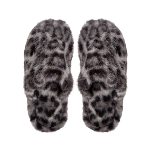 BLACK COLOUR Blaze Slippers in Grey Leo