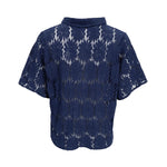 BLACK COLOUR BCCosmos S/S Flower Shirt in Navy
