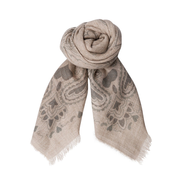 BLACK COLOUR Florina Scarf in Sand