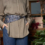 BLACK COLOUR BCFenella Mini Scarf Double Layer in Navy Paisley