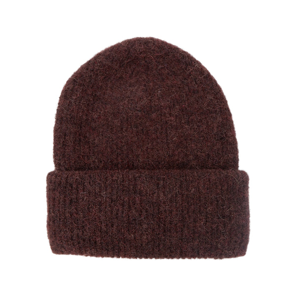 BLACK COLOUR Ginger Rib Hat in Mocca