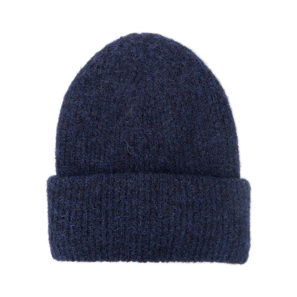 BLACK COLOUR Ginger Rib Hat in Navy
