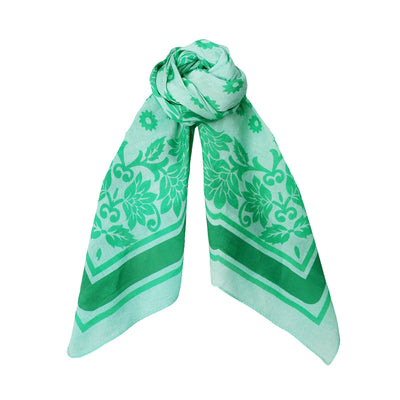 BLACK COLOUR BCHALLY mini scarf in Green