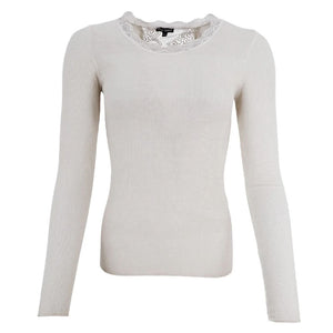 Ivy Rib L/S Top in Ivory