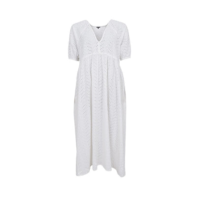 BLACK COLOUR BCJULIA broderi anglaise dress in White
