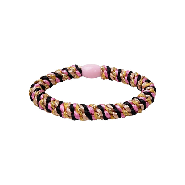 BLACK COLOUR BCKally Hair Elastic  in Black Pink