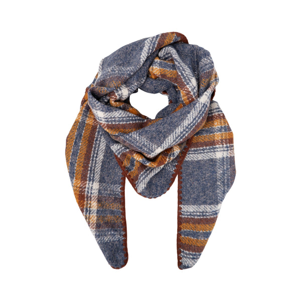 BLACK COLOUR Leoni Chequered Scarf  in Grey
