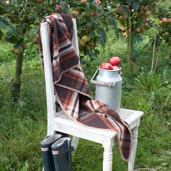 BLACK COLOUR BCLeoni Chequered Scarf in Mocca