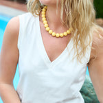 BLACK COLOUR BCMay V-Neck Top in Off White