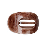 BLACK COLOUR BCMilla Hair Claw in Brown Marble