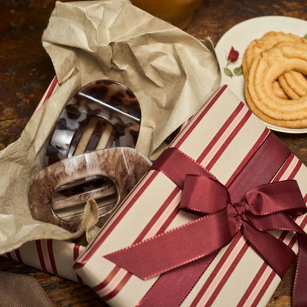 BLACK COLOUR BCMilla Hair Claw in Brown Marble