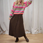 BLACK COLOUR BCVirginia Corduroy Skirt in Coffee