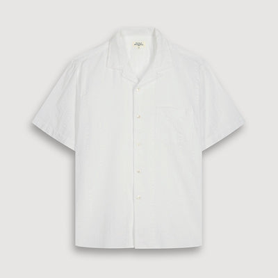 HARTFORD S/S Dobby Shirt in White