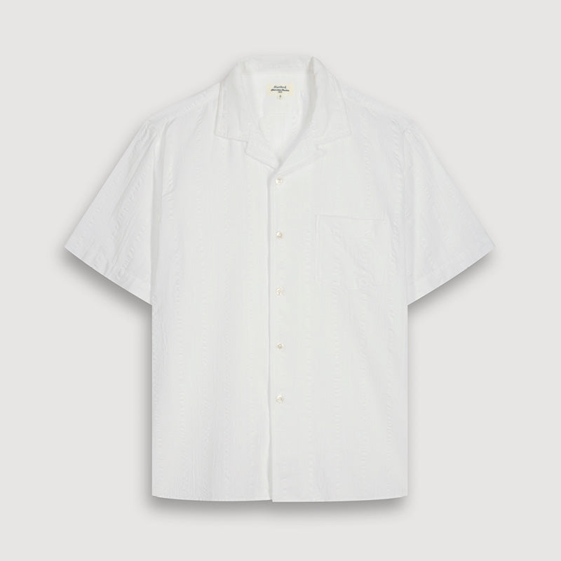 HARTFORD S/S Dobby Shirt in White