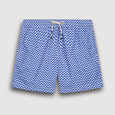 HARTFORD Geo Print Swim Short in Grey