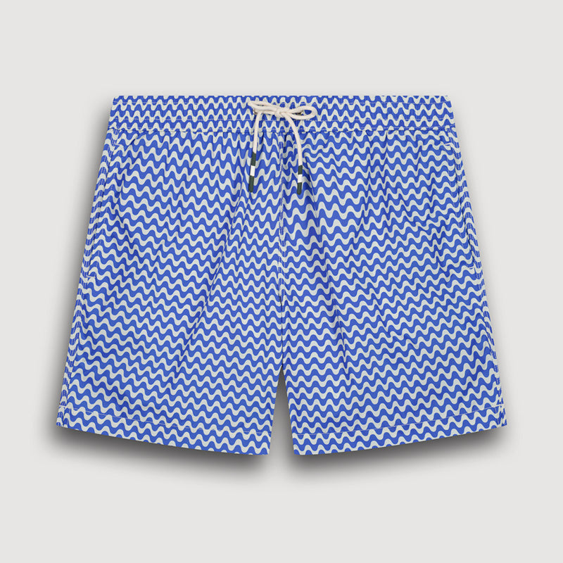 HARTFORD Geo Print Swim Short in Grey