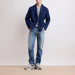 HARTFORD Joe Woven Jacket in Navy