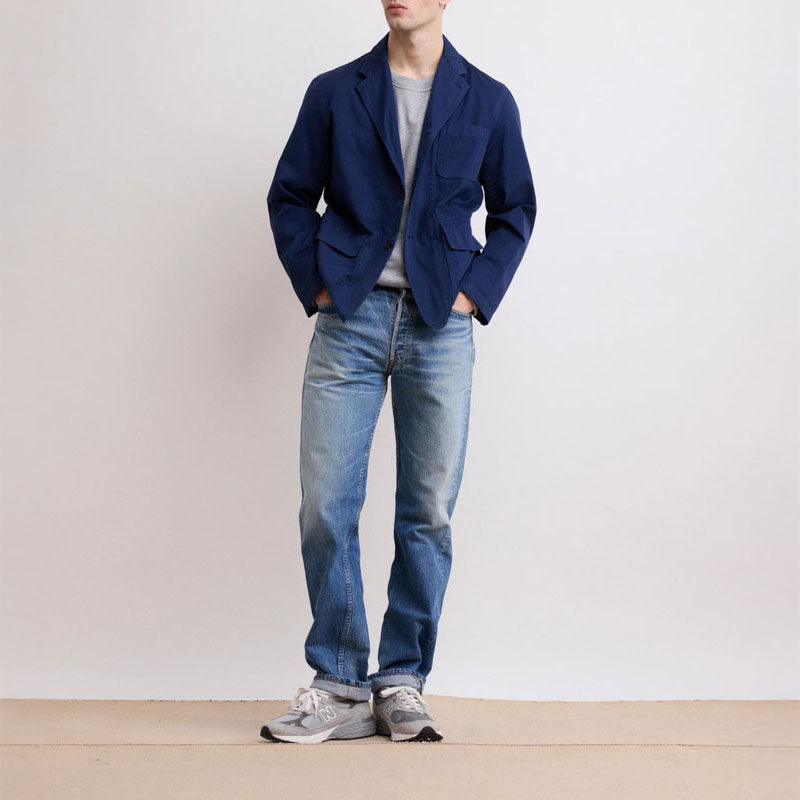 HARTFORD Joe Woven Jacket in Navy