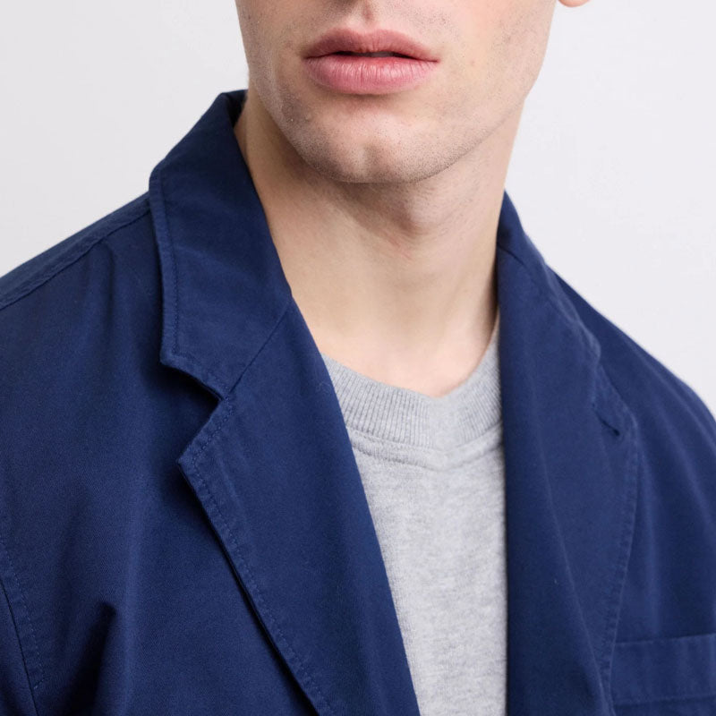 HARTFORD Joe Woven Jacket in Navy