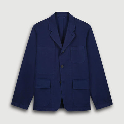 HARTFORD Joe Woven Jacket in Navy