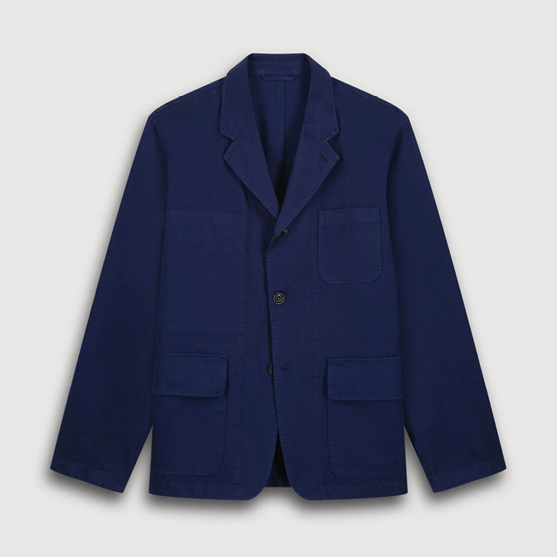 HARTFORD Joe Woven Jacket in Navy