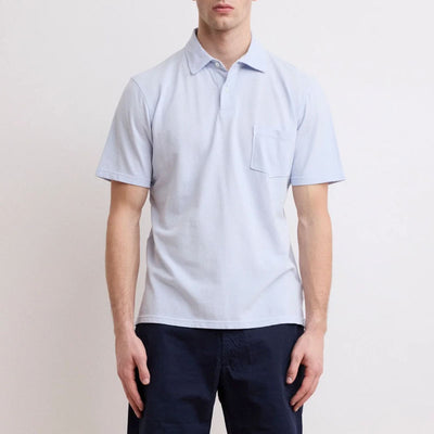 HARTFORD S/S Pique Polo in Pale Blue