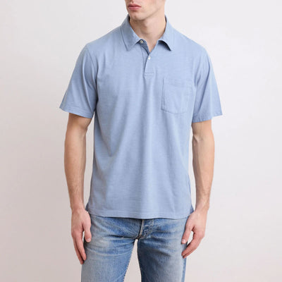 HARTFORD Slub Polo in Storm Blue