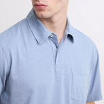 HARTFORD Slub Polo in Storm Blue