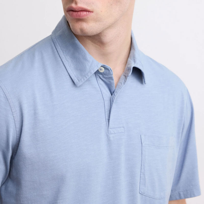 HARTFORD Slub Polo in Storm Blue