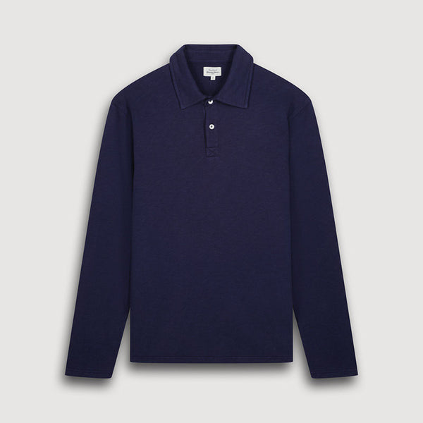 HARTFORD Polo Sweatshirt in Navy