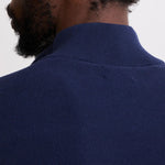 HARTFORD Pique Trucker Pullover in Navy