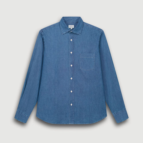 HARTFORD Paul Cotton Shirt in Indigo