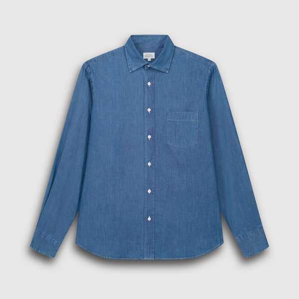 HARTFORD Paul Cotton Shirt in Indigo