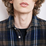 HARTFORD Paul Shirt in Military Green & Blue