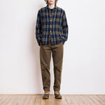 HARTFORD Paul Shirt in Military Green & Blue