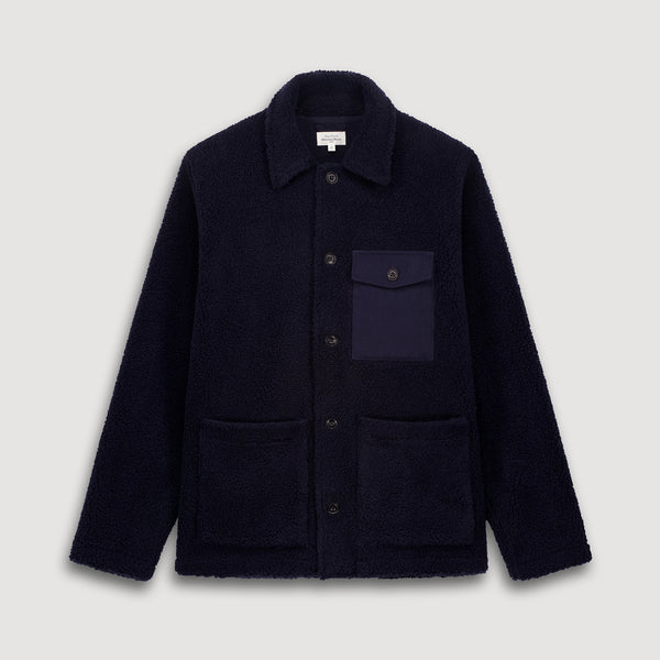 ジャケット・アウター Hartford laine wool coat 48 HARTFORD Utility Jacket in Navy Blue | Collen & Clare