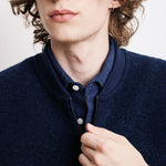 HARTFORD Boiled Wool Vest in Navy