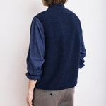 HARTFORD Boiled Wool Vest in Navy