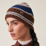MOISMONT Skye No217 Stripe Beanie Hat in Joker Comedia