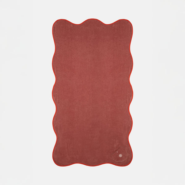 SORBET ISLAND Wavy Beach Towel in Hazelnut