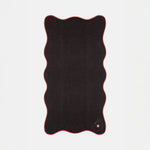 SORBET ISLAND Wavy Beach Towel in Charcoal